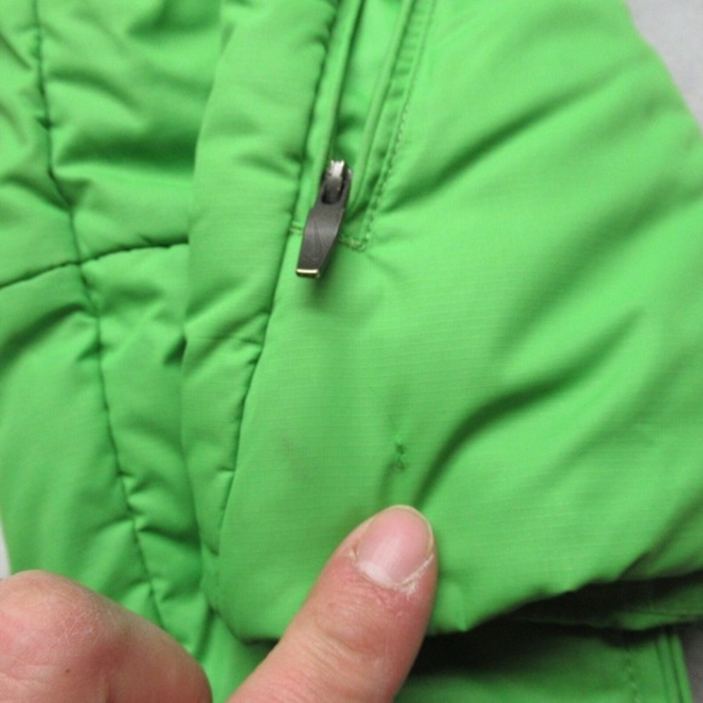 Nike Down Jacket Youth Large 12-14 Green Swoosh Zip Pockets Ripstop Full Zip - Picture 7 of 16
